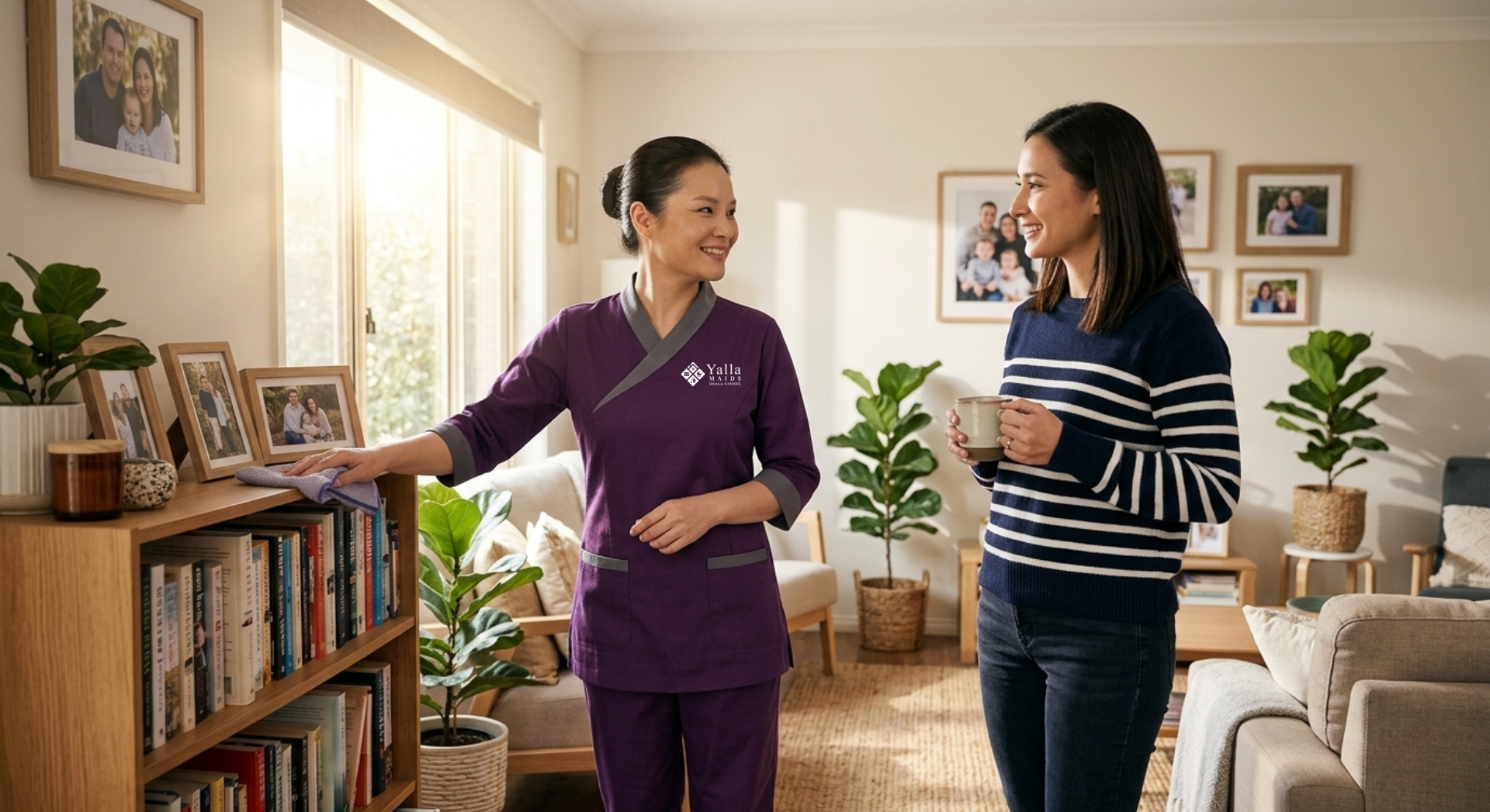 Maid visa cancellation service with a maid and homeowner
