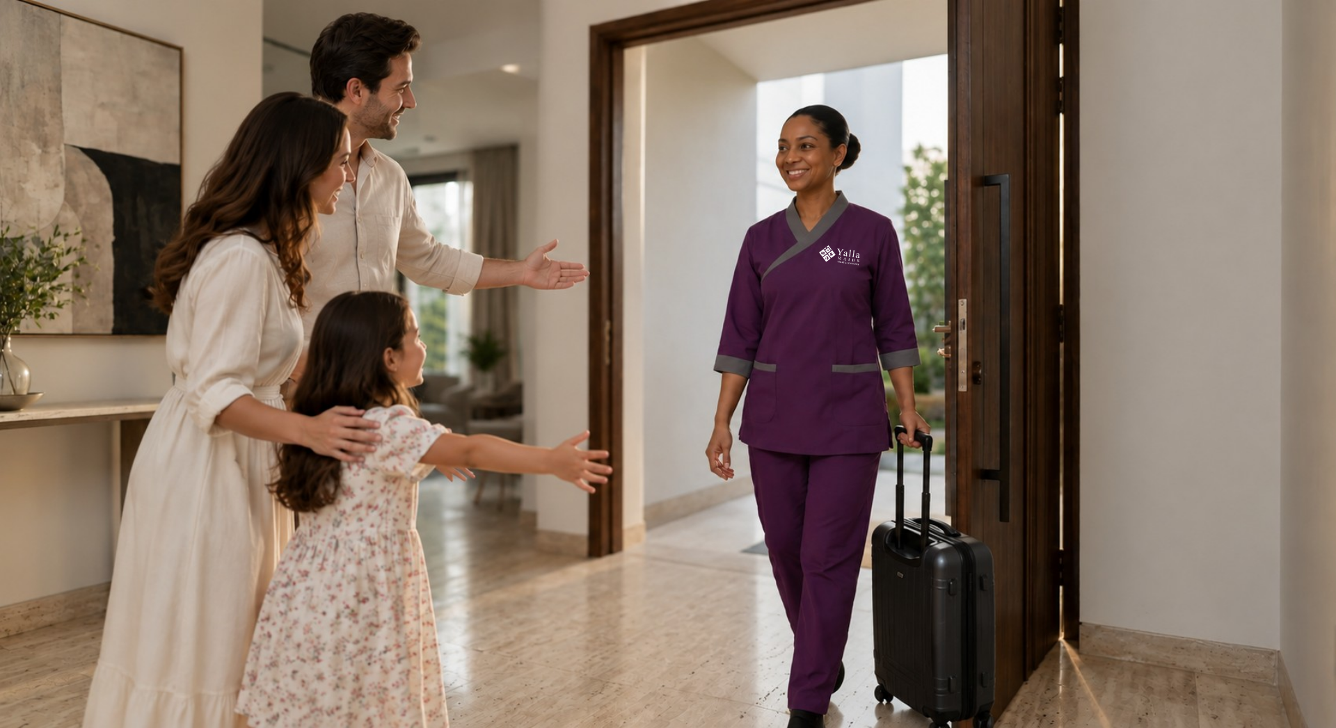 Hire a maid in Dubai with a welcoming family at home.
